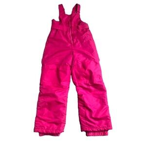 Cherokee Girls Snow Bibs Overalls Hot Pink Size 5 T Winter Ski Snowsuit Pants
